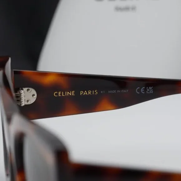 Celine CL40277I 53E Cat Eye Sunglasses - Havana/Brown - www  display picture 3